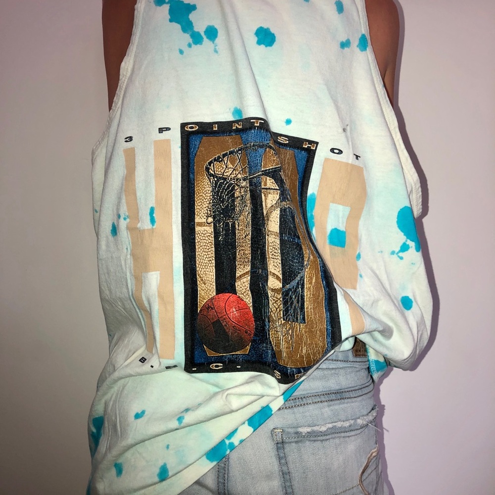 🏀VINTAGE🏀 Hoops tie dye tank